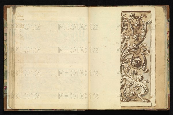 Sketchbook of ornamental and decorative designs, 18th century, pencil, pen, and wash drawings, Late 18th century, The sketchbook