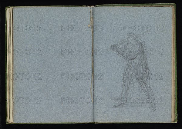 Roman sketchbook, Gauffier, Louis, 1761-1801, pencil, pen and black and brown ink, grey and brown wash, and black and white