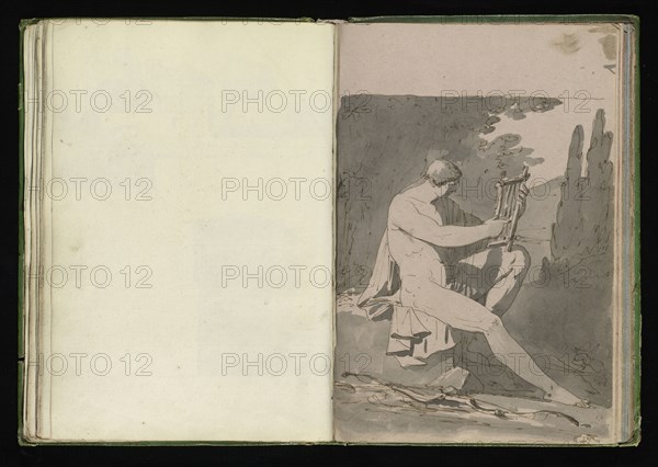 Roman sketchbook, Gauffier, Louis, 1761-1801, pencil, pen and black and brown ink, grey and brown wash, and black and white