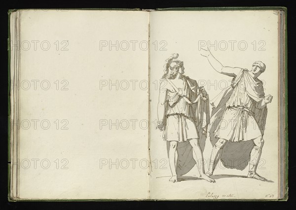 Roman sketchbook, Gauffier, Louis, 1761-1801, pencil, pen and black and brown ink, grey and brown wash, and black and white