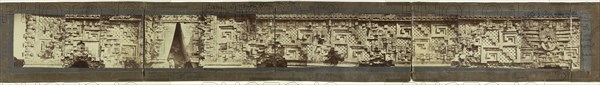 Panorama of the east facade of the Governor's Palace, Uxmal, Augustus and Alice Dixon Le Plongeon papers, 1763-1937, bulk 1860