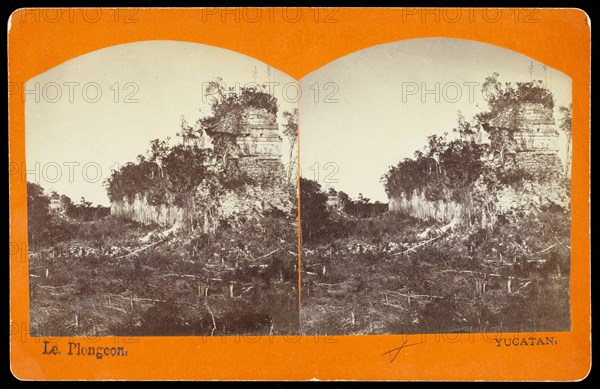 Great ball court, Chichén Itzá, Augustus and Alice Dixon Le Plongeon papers, 1763-1937, bulk 1860-1910, Le Plongeon, Augustus
