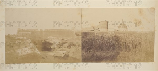 Mura di Roma, e Torre de Venti, Fotografi di Roma 1849, Lecchi, Stefano, 19th century, c. 1849, salted paper prints, 43 x 31 cm