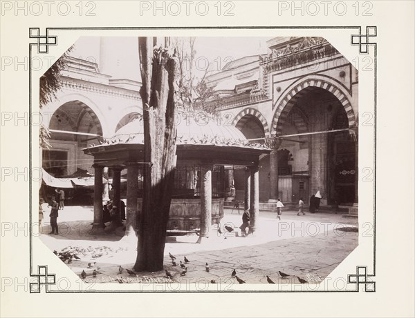 Cour et fontaine de la Mosquée Bayazed, photographs of the Ottoman Empire