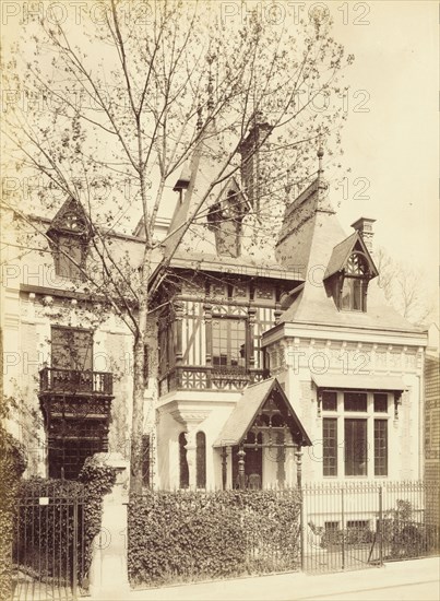 Residential building designed by the architect Stephen Sauvestre, Etudes de façades, Lampué, Pierre, fl. 1865-1890, Sauvestre