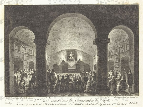 Vue des catacombes de Naples, Voyage pittoresque, ou, Description des royaumes de Naples et de Sicile, Duplessi-Bertaux, Jean