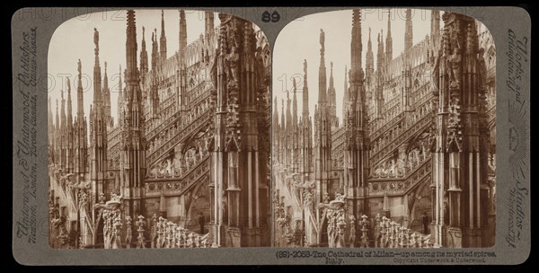 The Cathedral of Milan, Stereographic views of Italy, Underwood and Underwood, Underwood, Bert, 1862-1943, stereograph: gelatin
