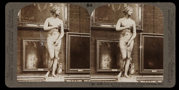 Florence, Venus de Medici in the Uffizi Palace, Florence, Stereographic views of Italy, Underwood and Underwood, Underwood, Bert