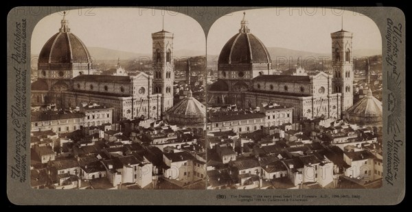 The Duomo the very great heart of Florence, Stereographic views of Italy, Underwood and Underwood, Underwood, Bert, 1862-1943