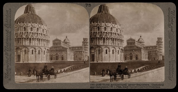 Three architectural gems, Stereographic views of Italy, Underwood and Underwood, Underwood, Bert, 1862-1943, stereograph