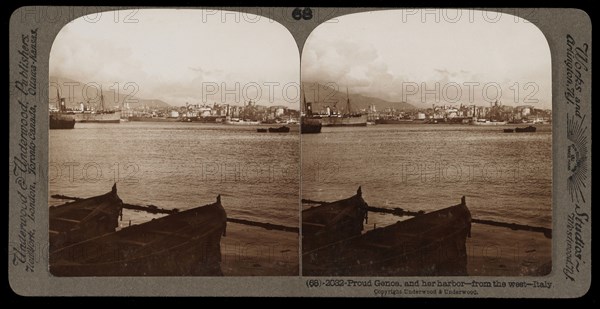 Proud Genoa, Stereographic views of Italy, Underwood and Underwood, Underwood, Bert, 1862-1943, stereograph: gelatin silver