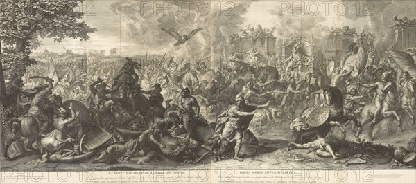 Battle of Arbela, Battles of Alexander, Audran, Gérard, 1640-1703, Le Brun, Charles, 1619-1690, Etching, engraving