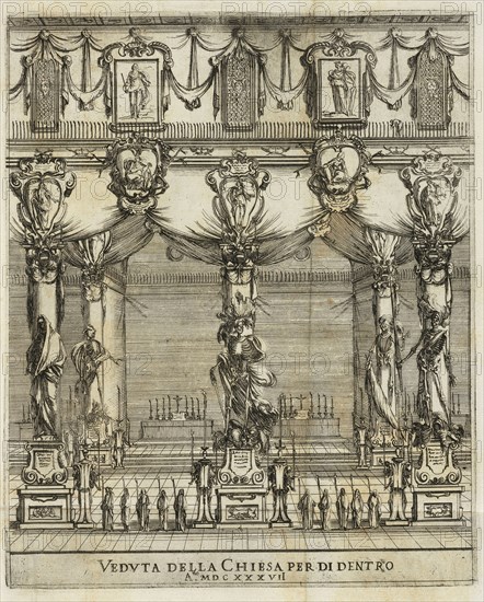 Vedvta della chiesa per di dentro a.no MDCXXXVII, Eseqvie della Maestà Cesarea dell'imperadore Ferdinando II, Della Bella