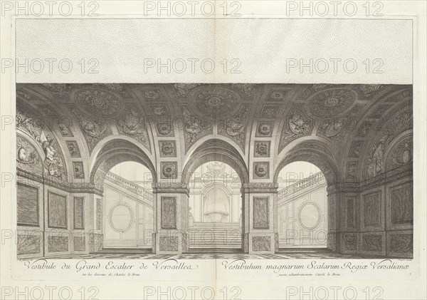 Vestibule du grand escalier de Versailles sur les desseins de Charles Le Brun, Grand escalier du Château de Versailles