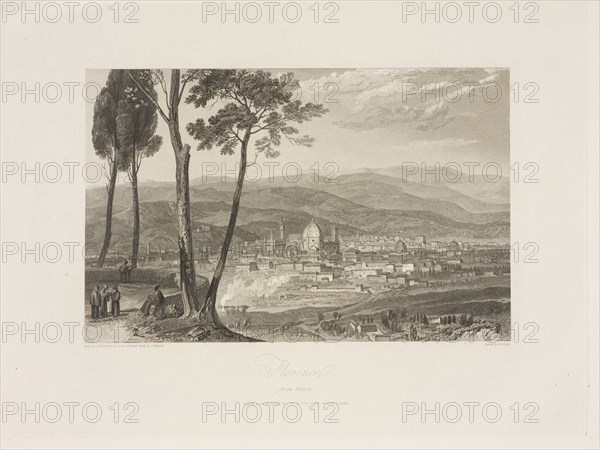 Florence from Fiesole, A picturesque tour of Italy, from drawings made in 1816-1817, Hakewill, James, 1778-1843, Smith, William