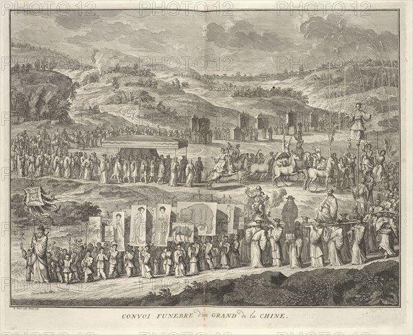 Convoi funebre d'un grand de la Chine, Ceremonies et coutumes religieuses de tous les peuples du monde, Picart, Bernard, 1673