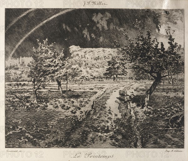 Le printemps, Dieterle family records of French art galleries, 1846-1986, Millet, Jean François, 1814-1875, Salmon