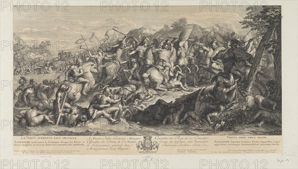 Crossing of the Granicus, Battles of Alexander, Audran, Benoît, 1661-1721, Audran, Jean, 1667-1756, Le Brun, Charles, 1619-1690