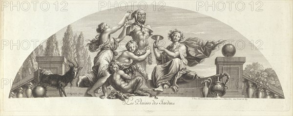 Les plaisirs des jardins, Engravings of frescoes at Versailles and St. Cloud, Audran, Benoît, 1661-1721, Audran, Gérard, 1640