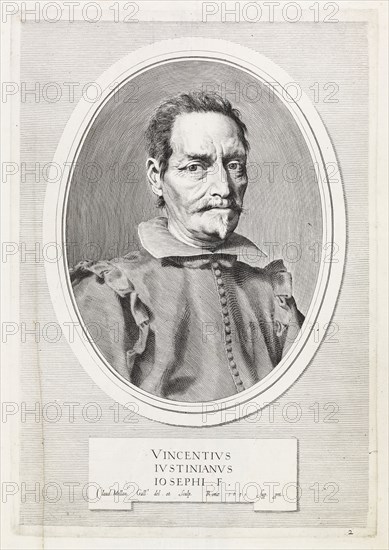 Vincentivs Ivstinianvs Iosephi . F. Galleria givstiniana del marchese Vincenzo Givstiniani, Mellan, Claude, 1598-1688, Engraving