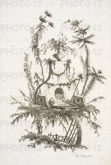 Fountain, Jean Pillement etchings, Deny, Jeanne, 1749-ca. 1815, Pillement, Jean, 1728-1808, Etching, 1770, Jne. Deny fecit