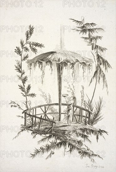 Fountain, Jean Pillement etchings, Deny, Jeanne, 1749-ca. 1815, Pillement, Jean, 1728-1808, Etching, 1770, Jne. Deny fecit