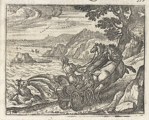 Hippolytos destroyed by his horses, P. Ovidii Nasonis Metamorphoses argumentis breuioribus, Lactantius Placidus, Ovid, 43 B.C.