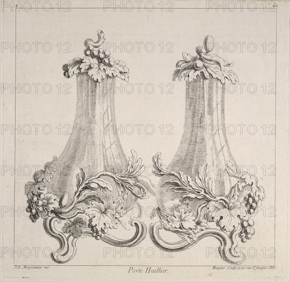 Porte huillier, Ornament Prints Collection, Oeuvre de Juste Aurele Meissonnier peintre sculpteur architecte andc. dessinateur