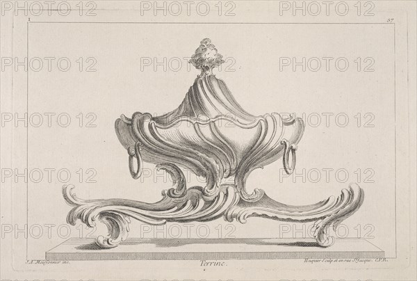 Terrine, Ornament Prints Collection, Oeuvre de Juste Aurele Meissonnier peintre sculpteur architecte andc. dessinateur