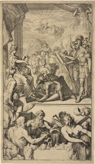 Allegory of Maritime Atlas, Atlas Maritime, Romeyn de Hooghe etchings, 1667-ca. 1700, Hooghe, Romeyn de, 1645-1708, Print, 1694