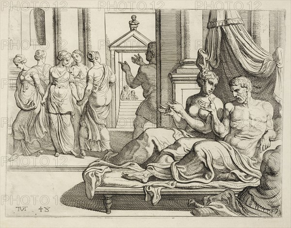 Plate 48, Les trauaux d'Vlysse, Abate, Nicolò dell', ca. 1509-1571, Primaticcio, Francesco, 1504-1570, Thulden, Theodoor van