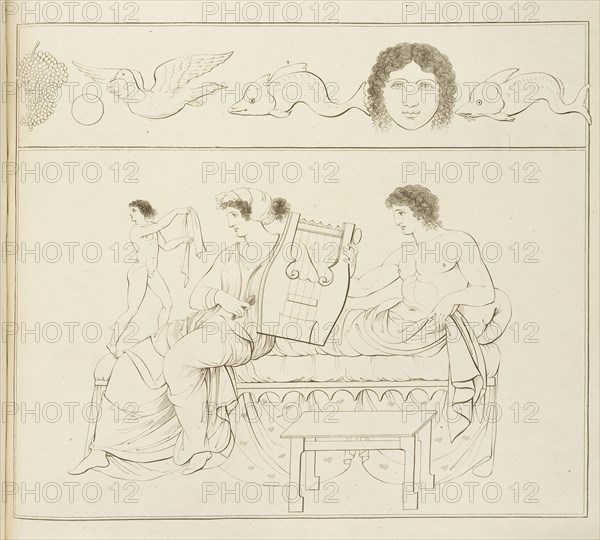 Plate 30. Collection of engravings from ancient vases mostly of pure Greek workmanship discovered in sepulchres in the kingdom