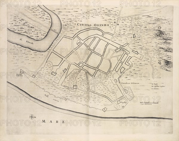 Civitas Olinda, Casparis Barlæi, rervm per octennivm in Brasilia et alibi nuper gestarum, Baerle, Caspar van, 1584-1648