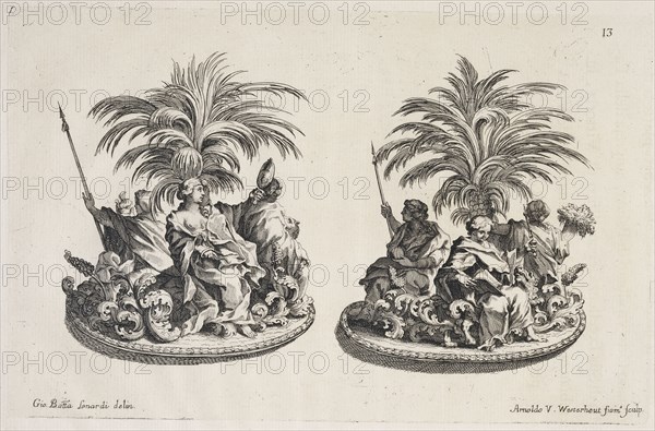 Trionfi or sugar sculptures personifying virtues, Raggvaglio della solenne comparsa, fatta in Roma gli otto di gennaio