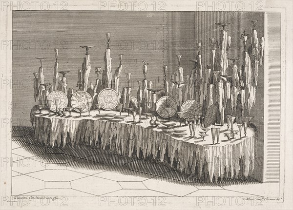 Display of crystal and glass vessels, Disegni del convito fatto dall'illustrissimo signor senatore Francesco Ratta