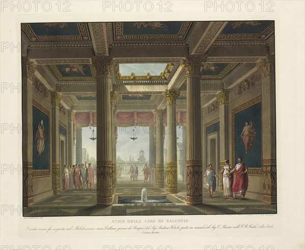 Atrio della casa di Salustio, Raccolta di varie decorazioni sceniche inventate ed eseguite per il R. Teatro alla Scala di Milano