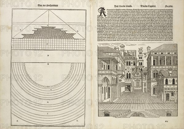 Van Der Perspectiven, Reglen van metselrijen op de vijue manieren van edificien, Serlio, Sebastiano, 1475-1554, Woodcut, 1549