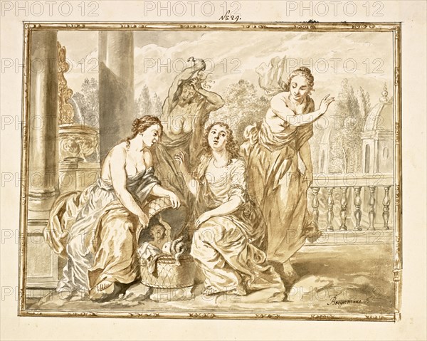 Catalogue raisonne et figure de ses tableaux, La Galerie Électorale de Düsseldorf, Pigage, Nicolas de, 1723-1796, Red crayon