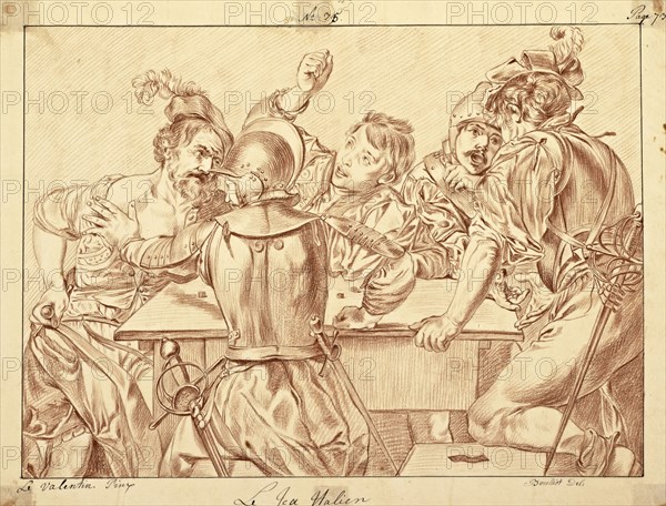 Catalogue raisonne et figure de ses tableaux, La Galerie Électorale de Düsseldorf, Pigage, Nicolas de, 1723-1796, Red crayon