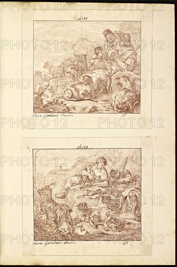 Catalogue raisonne et figure de ses tableaux, La Galerie Électorale de Düsseldorf, Pigage, Nicolas de, 1723-1796, Red crayon