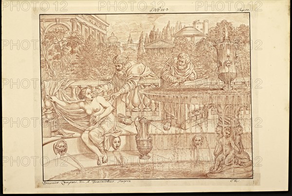 Catalogue raisonne et figure de ses tableaux, La Galerie Électorale de Düsseldorf, Pigage, Nicolas de, 1723-1796, Red crayon