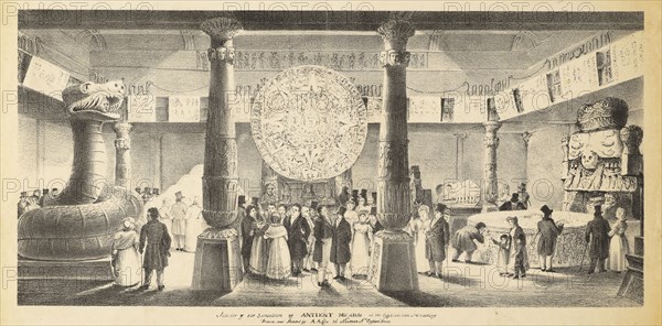 Interior of the exhibition of antient Mexico at the Egyptian Hall Piccadilly, Aglio, Agostino, 1777-1857, Aglio, Agostino, 1777