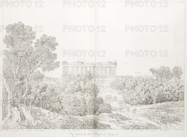 Vue laterale du grand temple d'agrigente, Grandes vues pittoresques des principaux sites et monumens de la Grèce et de la Sicile