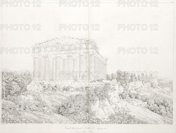 Facade du grand temple d'agrigente, Grandes vues pittoresques des principaux sites et monumens de la Grèce et de la Sicile