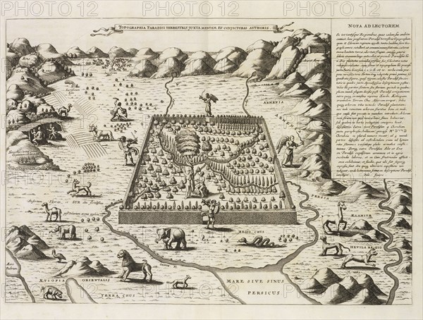 Topographia Paradisi terrestris juxta mentem et conjecturas authoris, Athanasii Kircheri è Soc. Jesu Arca Noë, in tres libros