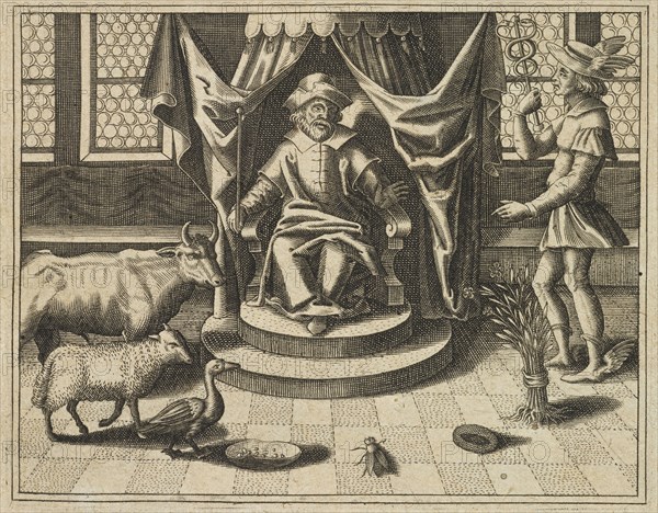 Title page vignette, Lvsvs serivs: quo Hermes sive Mercurius rex mundanorum omnium sub homine existentium, post longam
