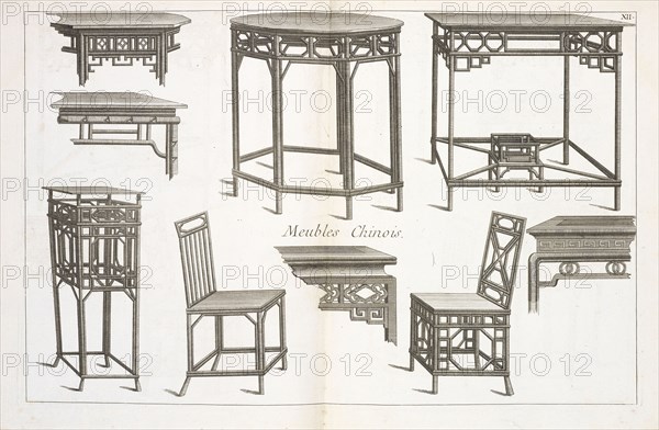 Traite des edifices, meubles, habits, machines et ustensils des chinois: graves sur les originaux dessines a la chine, Chambers