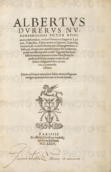 Albertvs Dvrervs Nvrembergensis pictor hvivs aetatis celeberrimus, versus e Germanica lingua in Latinam: pictoribus, fabris