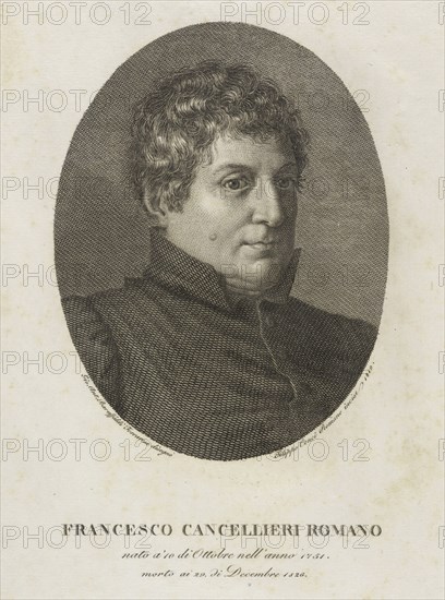 Francesco Cancellieri Romano, Catalogo di tutte le produzioni letterarie edite ed inedite della Ch. Me. dell'abate Francesco