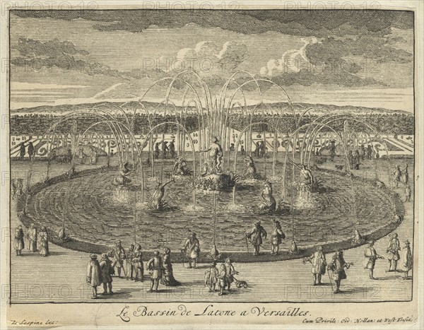 The Basin of Latone in Versailles, Veues de Versailles, Swidde, Willem, 1661-1697, Engraving, 1686